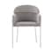 Armen Living Portia Gray Velvet and Brushed Stainless Steel Dining Room Chairs, PK2 LCPTSIGREY - alternate 6